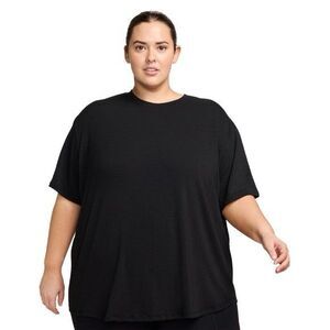 Nike Womens Top Plus Size 2X Black FN2816-010 One Relaxed Dri-FIT T-shirt NWT